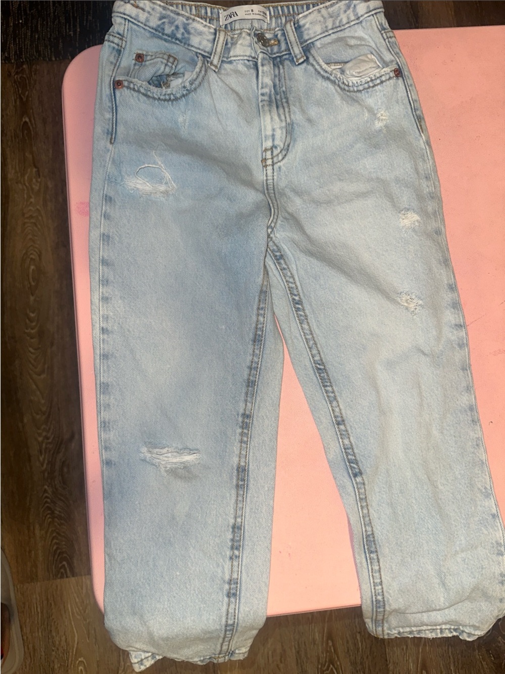 Zara Light Blue Distressed Kids Jeans